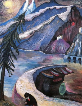 Tableaux abstraits célèbres œuvres - montagne Marianne von Werefkin Expressionnisme